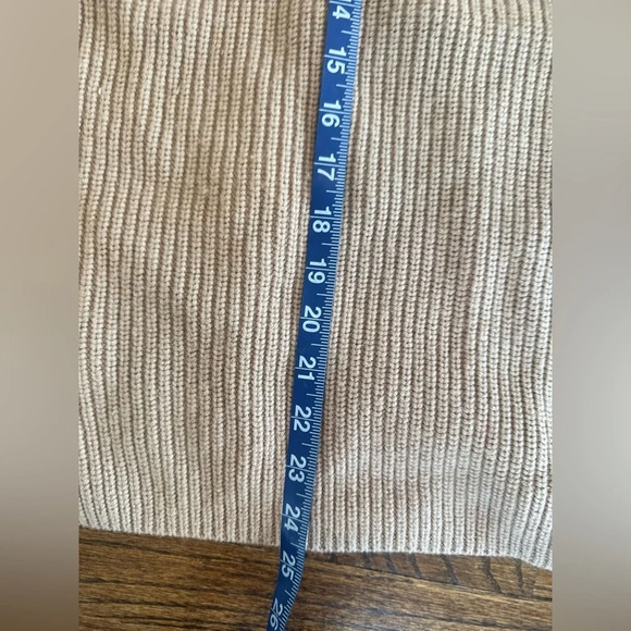 & Other Stories Half Zip knit Sweater in Beige Brown size  Large Womens D0656 - Picture 9 of 12